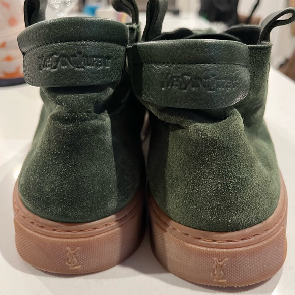 YSL Men’s Vintage Beautiful Green Suede Chuck/Boot/Sneaker Style - Picture 4 of 5